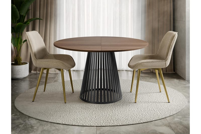 Beylen Matbord 120 cm Rund - Brun/Sort - Møbler - Borde - Spisebord og køkkenbord