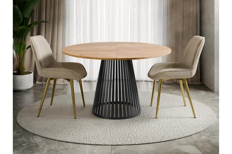 Beylen Matbord 120 cm Rund - Brun/Sort - Møbler - Borde - Spisebord og køkkenbord