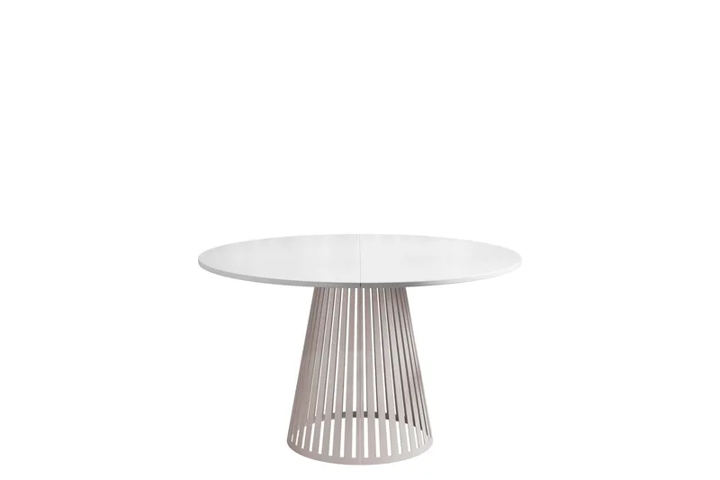 Beylen Matbord 120 cm Rund, Hvid/Beige