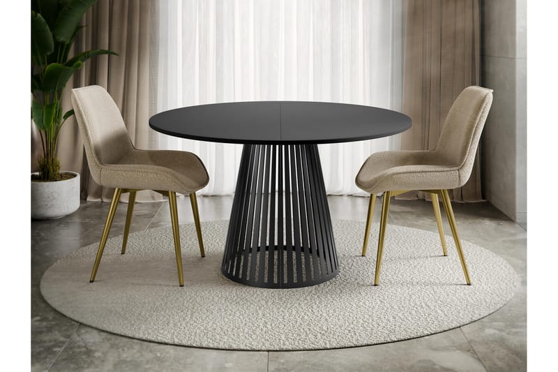 Beylen Matbord 120 cm Rund - Sort - Møbler - Borde - Spisebord og køkkenbord