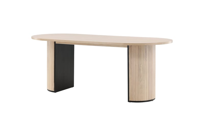 Biana Spisebord 200 cm Ovalt Beige - Spisebord og køkkenbord