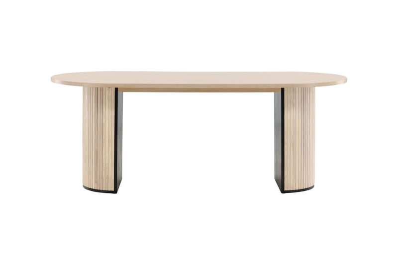 Biana Spisebord 200 cm Ovalt Beige - Spisebord og køkkenbord
