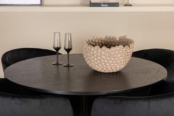 Bianca spisebord 110 cm rundt med 4 Berit armstole med armlæn - Møbler - Borde - Spisebordssæt