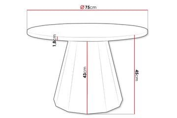 Bilten Sofabord 75 cm - Sort - Møbler - Borde - Sofabord