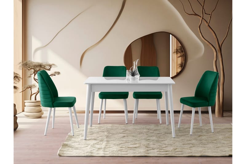 Bingdi Spisebord 130 cm Rektangulært - Hvid - Møbler - Borde - Spisebord og køkkenbord