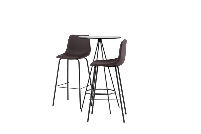 Bistro Spisebordssæt 60 cm Rund med 2 Alexi Stole - Svart - Møbler - Borde - Spisebordssæt
