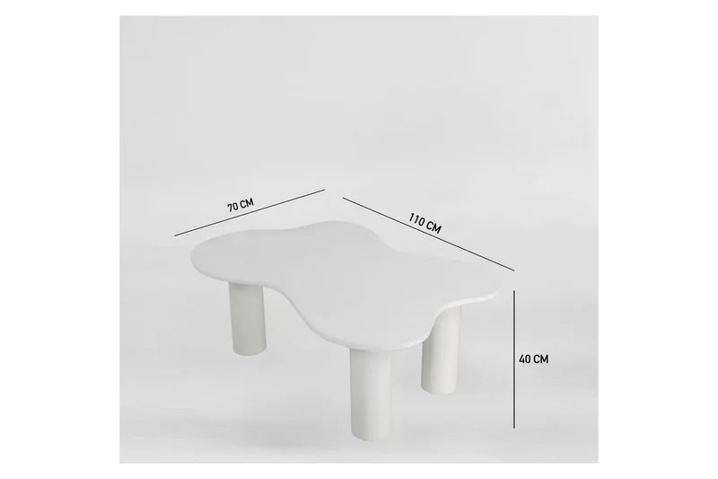 Bloomis Sofabord 110 cm - Hvid - Møbler - Borde - Sofabord