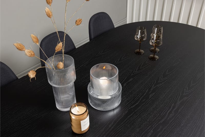 Bootcut Spisebordssæt 230 cm Rektangulær med 6 Polar Stole - Svart - Møbler - Borde - Spisebordssæt