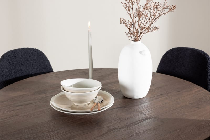 Bootcut Spisegruppe 110 cm Rundt med 4 Polar stole - Mocca/Sort - Møbler - Borde - Spisebordssæt