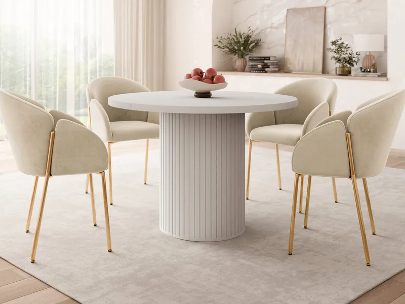 bord Ovalio Beige - Beige - Møbler - Borde - Spisebord og køkkenbord