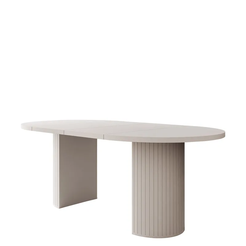 bord Ovalio Travertin, beige - Travertin, beige - Møbler - Borde - Spisebord og køkkenbord