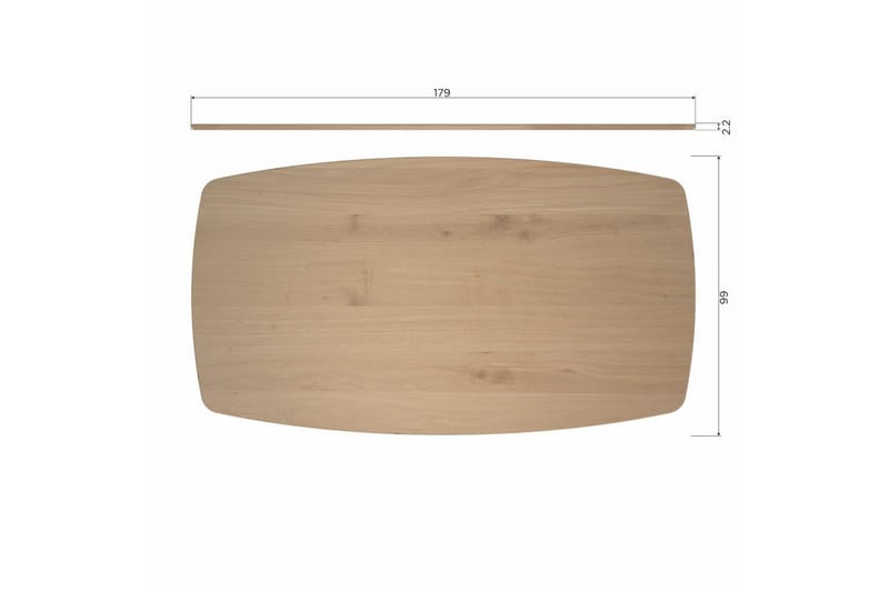 Bord Tablo Dansk Oval - Transparent, Gennemsigtig, 180x100 cm - Møbler - Borde - Spisebord og køkkenbord