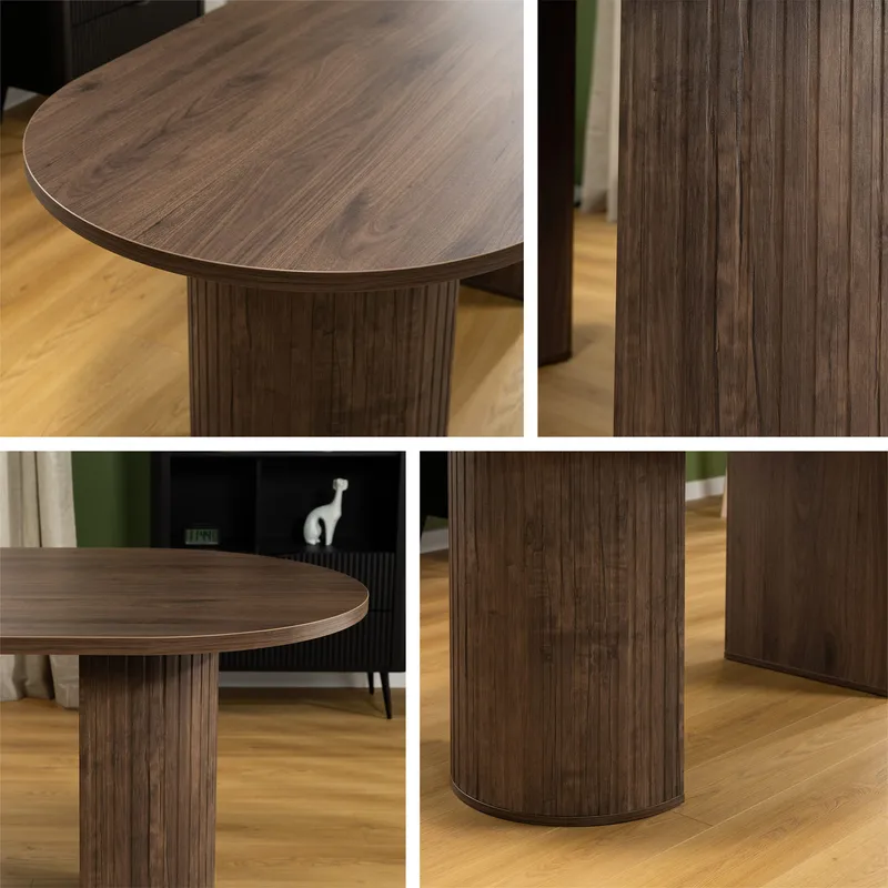 bord Wotkon Travertin, beige - Travertin, beige - Møbler - Borde - Spisebord og køkkenbord