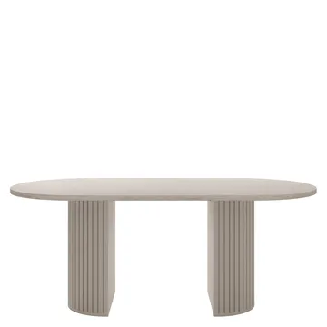 bord Wotkon Travertin, beige - Travertin, beige - Møbler - Borde - Spisebord og køkkenbord