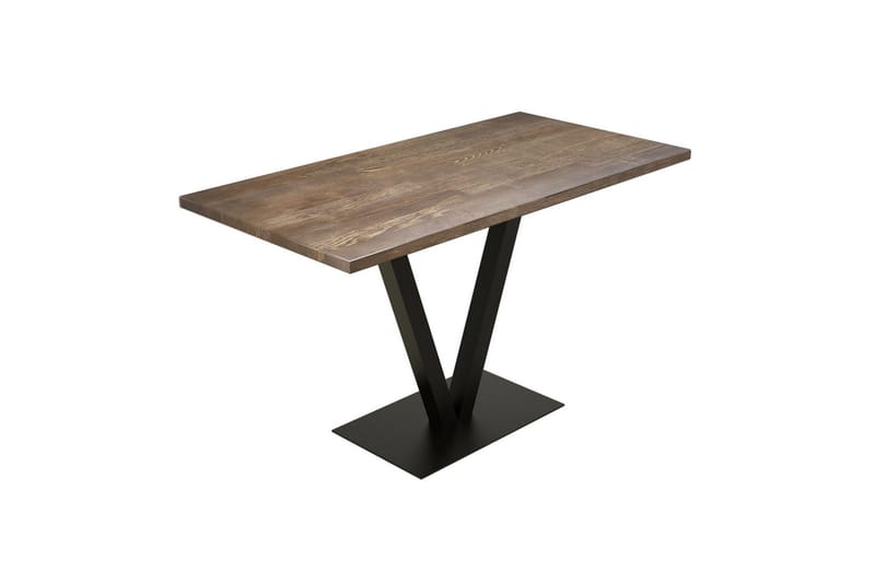 Bordentown Spisebord 125 cm - Valnød finér/Sort - Spisebord og køkkenbord