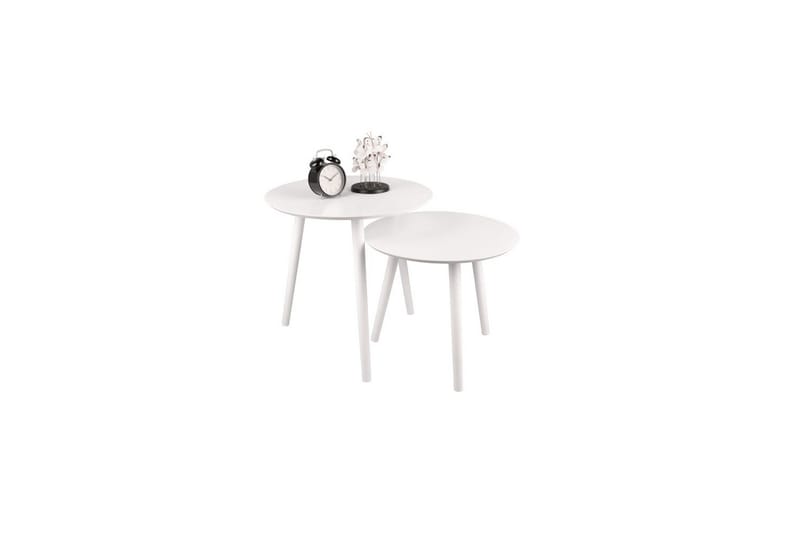 Bordsæt Mirrors & More Vilana Hvid - Hvid - Møbler - Borde - Sofabord