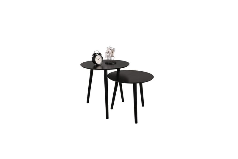Bordsæt Mirrors & More Vilana Sort - Sort - Møbler - Borde - Sofabord