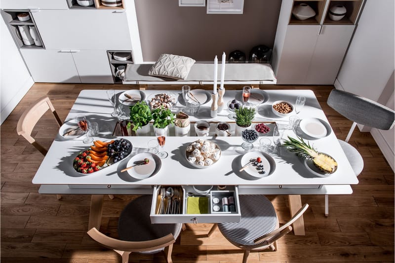 4You Skuffe til Bord Hvid/Træ/Natur - VOX - Møbler - Borde - Bordtilbehør