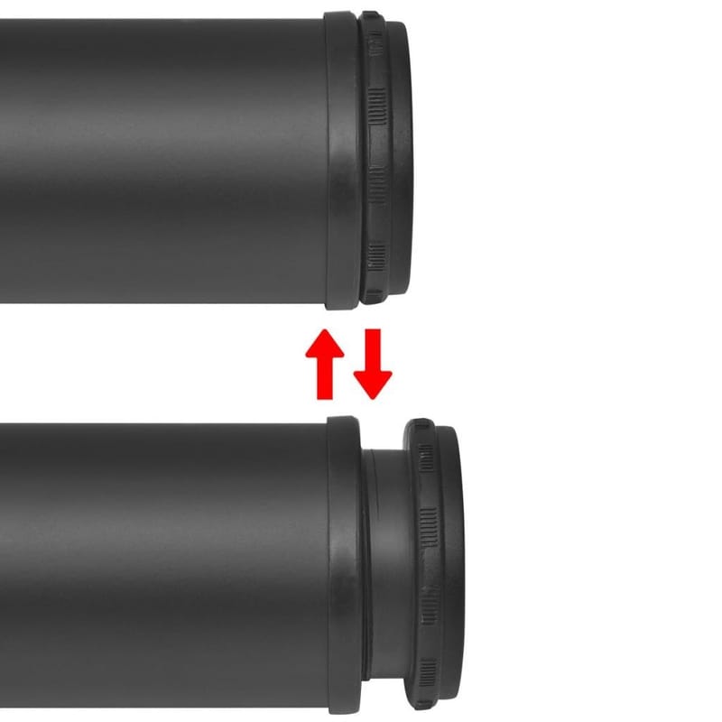 4 Bordben, Justerbar Højde, Sorte, 710 Mm - Sort - Møbelben - Bordben