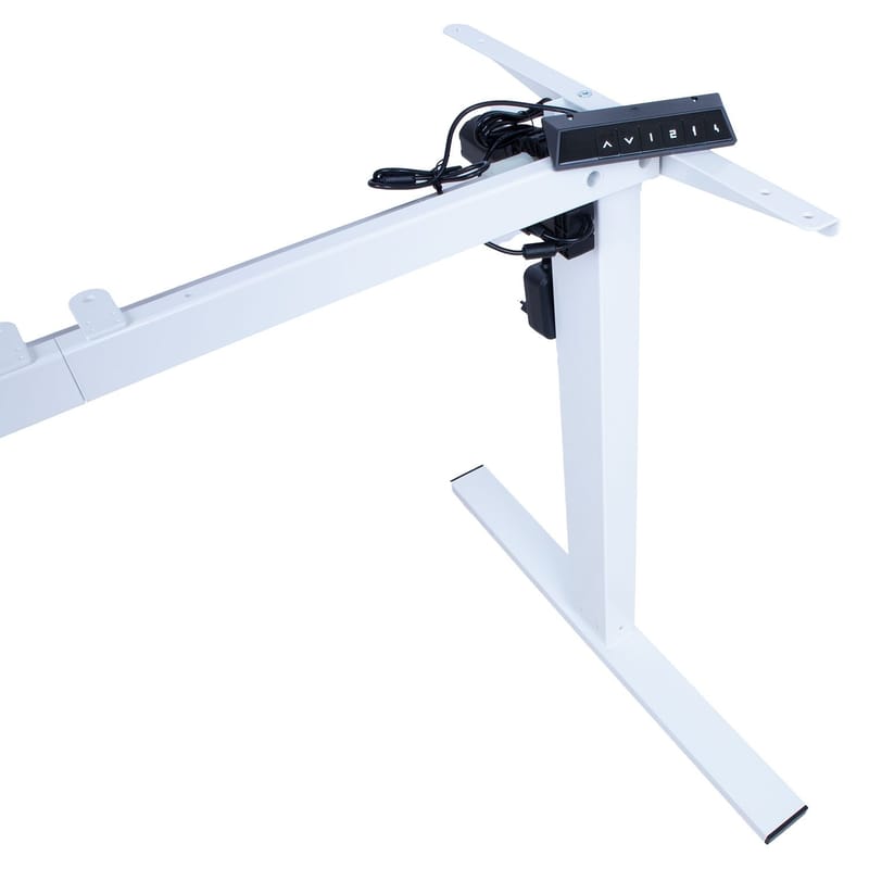 Bordben HOME4YOU Ergo Fit med 1 motor Hvid - Hvid - Møbler - Borde - Bordtilbehør - Stel bord