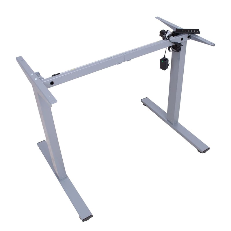 Bordben HOME4YOU Ergo Fit med 1 motor Sølvgrå - Sølvgrå - Møbler - Borde - Bordtilbehør - Stel bord