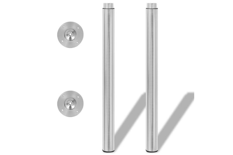 teleskopiske bordben 4 stk. børstet nikkel 710 mm-1100 mm - Sølv - Møbler - Borde - Bordtilbehør - Bordben