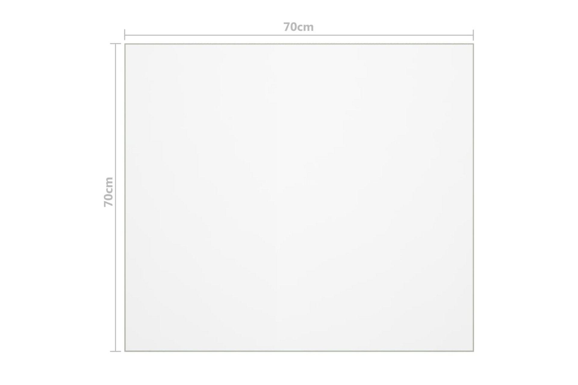 Bordbeskytter 70X70 cm 2 mm Pvc Transparent - Møbler - Borde - Bordtilbehør