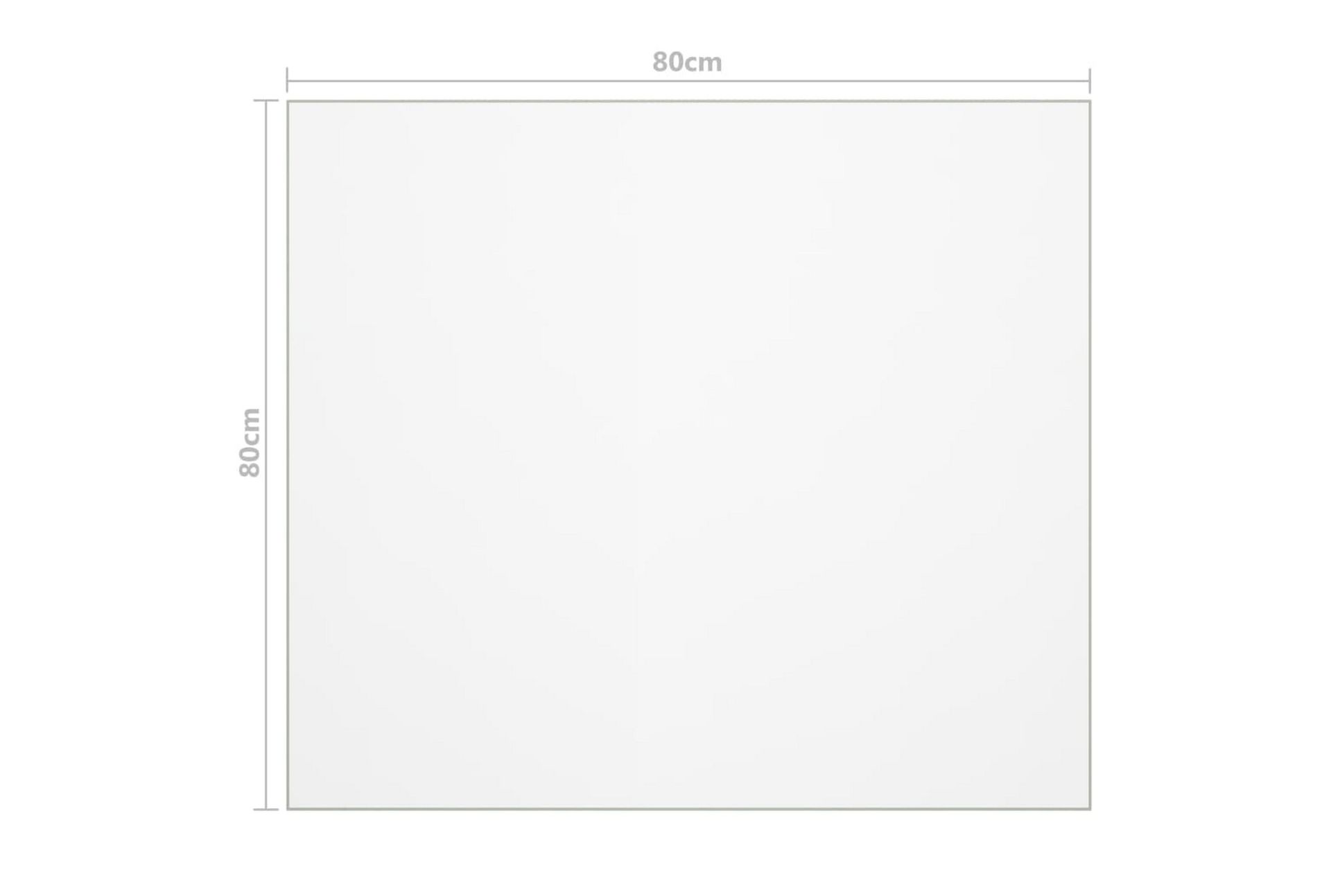 Bordbeskytter 80X80 cm 2 mm Pvc Transparent - Møbler - Borde - Bordtilbehør