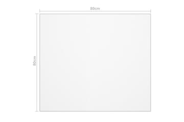Bordbeskytter 80X80 cm 2 mm Pvc Transparent - Møbler - Borde - Bordtilbehør