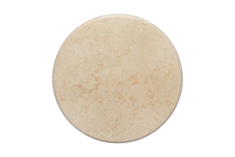 bordplade Ø50x2,5 cm marmor cremefarvet - Creme - Møbler - Borde - Bordtilbehør - Bordplade