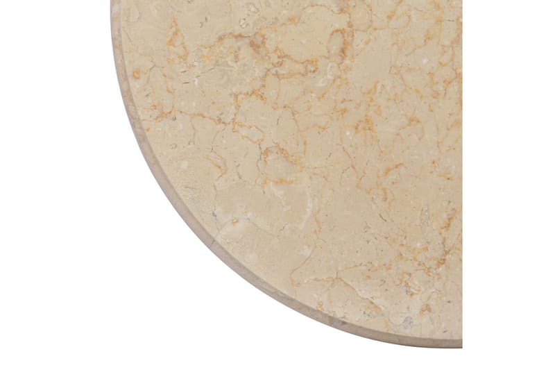 bordplade Ø50x2,5 cm marmor cremefarvet - Creme - Bordplade