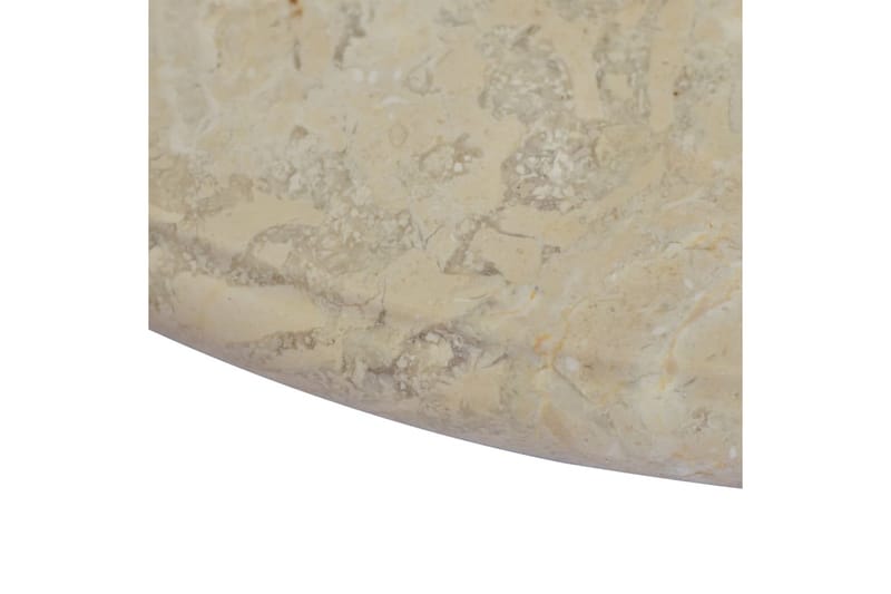 bordplade Ø60x2,5 cm marmor cremefarvet - Creme - Bordplade