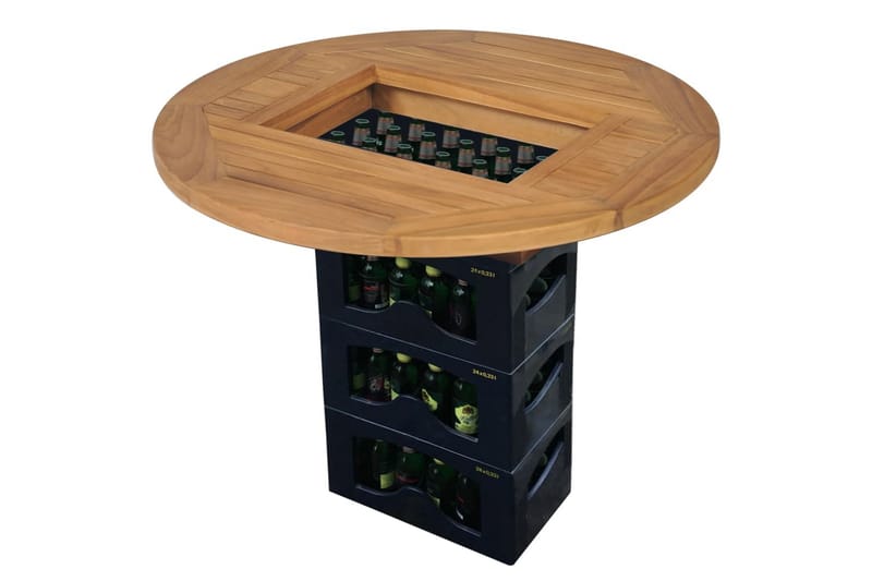 Ølkassebordplade Teak 70 Cm - Brun - Møbler - Borde - Bordtilbehør - Bordplade