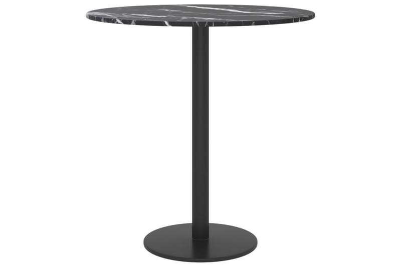 bordplade Ã˜40x0,8 cm hærdet glas med marmortekstur sort - Sort - Møbler - Borde - Bordtilbehør - Bordplade