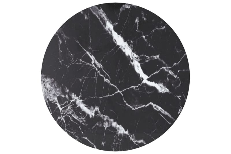 bordplade Ã˜50x0,8 cm hærdet glas marmortekstur sort - Sort - Møbler - Borde - Bordtilbehør - Bordplade