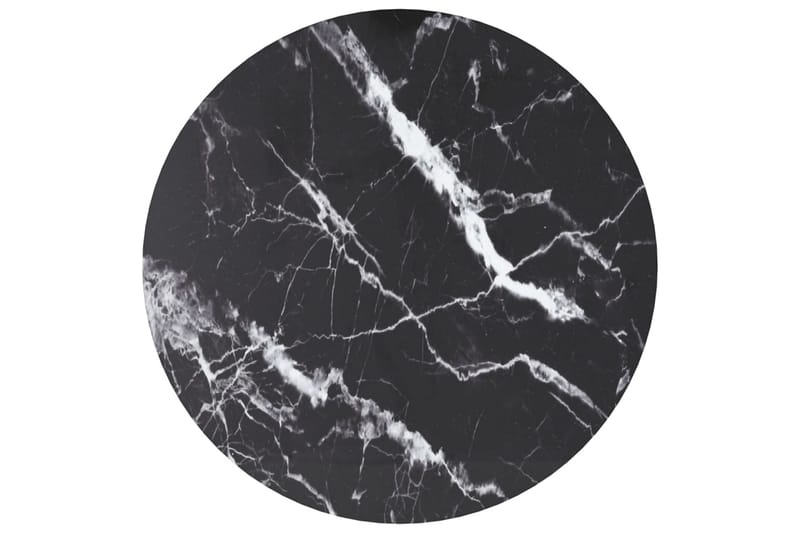 bordplade Ã˜60x0,8 cm hærdet glas marmortekstur sort - Sort - Møbler - Borde - Bordtilbehør - Bordplade