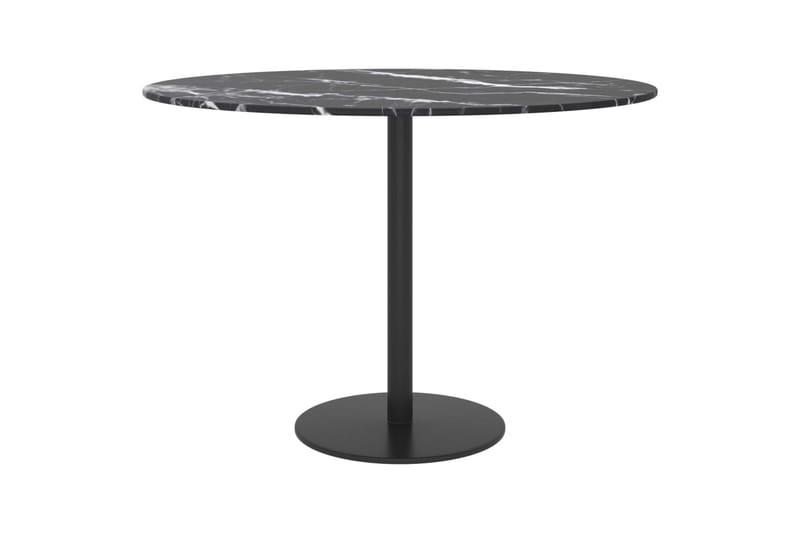 bordplade Ã˜60x0,8 cm hærdet glas marmortekstur sort - Sort - Møbler - Borde - Bordtilbehør - Bordplade