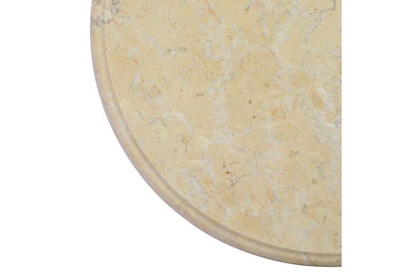 bordplade Ø40x2,5 cm marmor cremefarvet - Creme - Bordplade