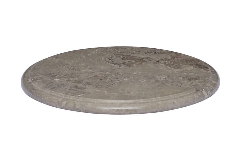 bordplade Ø40x2,5 cm marmor grå - Grå - Bordplade
