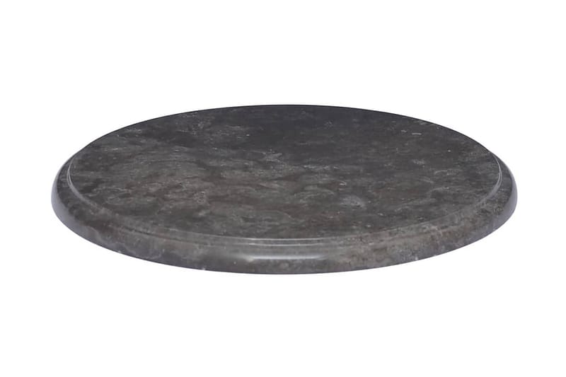 bordplade Ø40x2,5 cm marmor sort - Sort - Bordplade