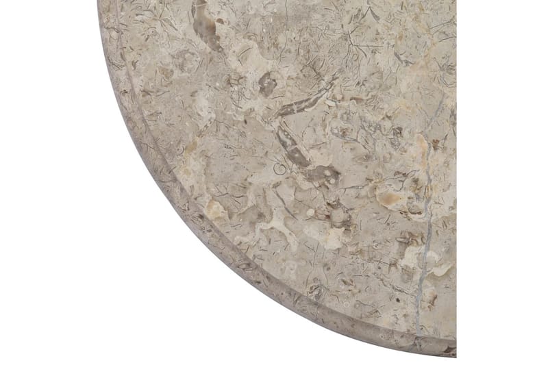 bordplade Ø50x2,5 cm marmor grå - Grå - Bordplade