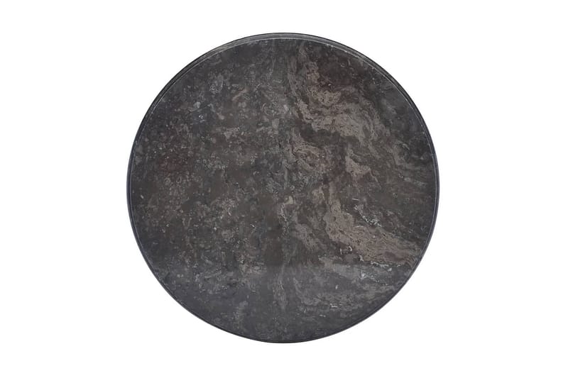 bordplade Ø50x2,5 cm marmor sort - Sort - Bordplade