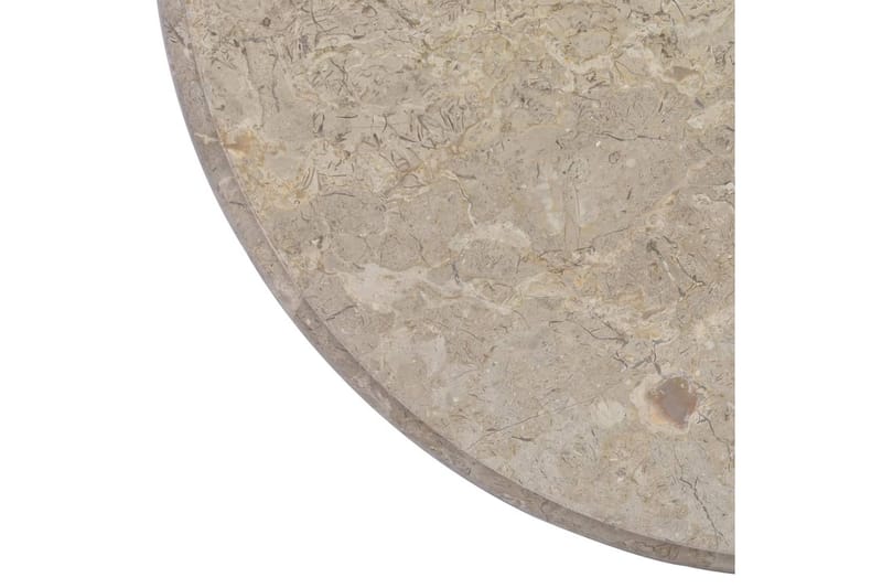 bordplade Ø60x2,5 cm marmor grå - Grå - Bordplade