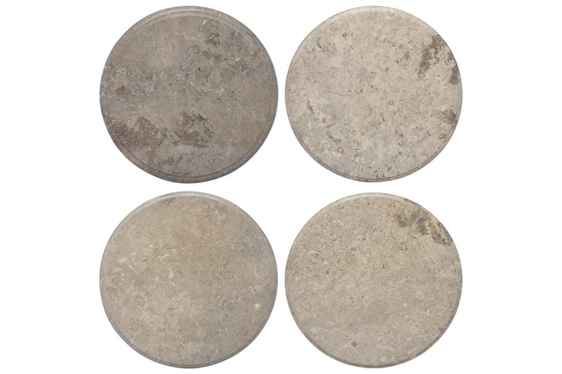 bordplade Ø60x2,5 cm marmor grå - Grå - Bordplade