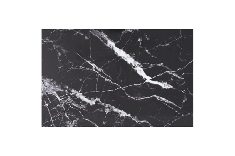 bordplade 100x62 cm 8 mm hærdet glas marmortekstur sort - Sort - Møbler - Borde - Bordtilbehør - Bordplade