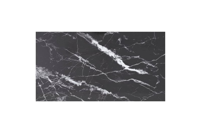 bordplade 120x65 cm 8 mm hærdet glas marmortekstur sort - Sort - Møbler - Borde - Bordtilbehør - Bordplade