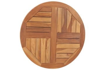 Bordplade 2,5 cm 70 cm Rund Massivt Teaktræ - Brun - Møbler - Borde - Bordtilbehør - Bordplade