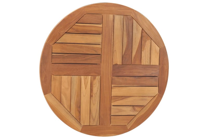 Bordplade 2,5 cm 70 cm Rund Massivt Teaktræ - Brun - Møbler - Borde - Bordtilbehør - Bordplade