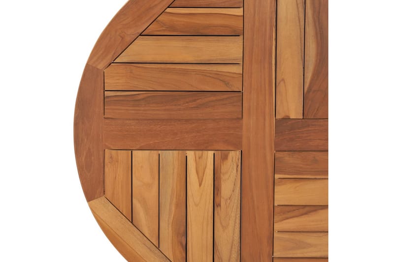 Bordplade 2,5 cm 70 cm Rund Massivt Teaktræ - Brun - Møbler - Borde - Bordtilbehør - Bordplade