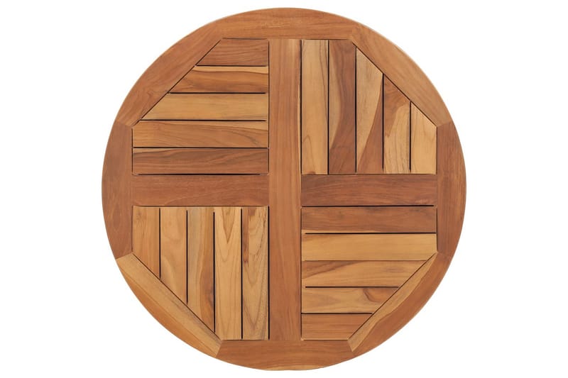 Bordplade 2,5 cm 70 cm Rund Massivt Teaktræ - Brun - Møbler - Borde - Bordtilbehør - Bordplade